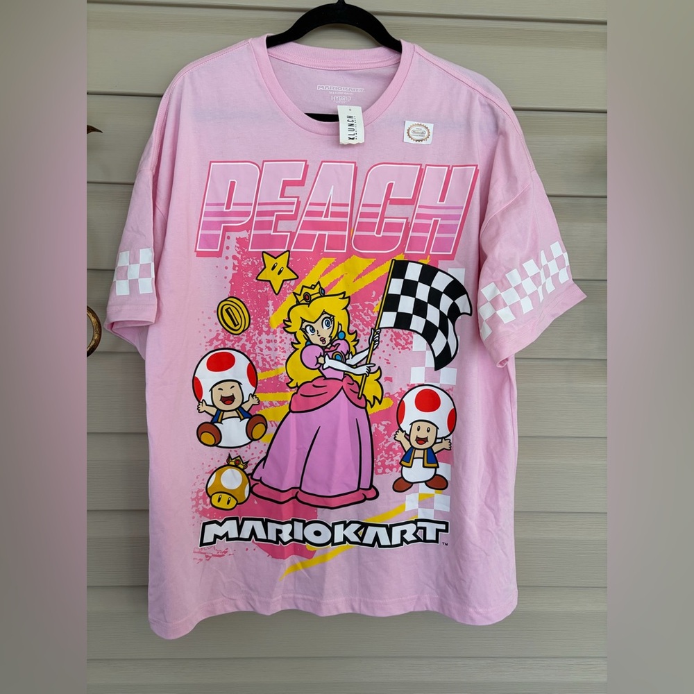 Nintendo Pink Mario Kart Princess Peach Tee